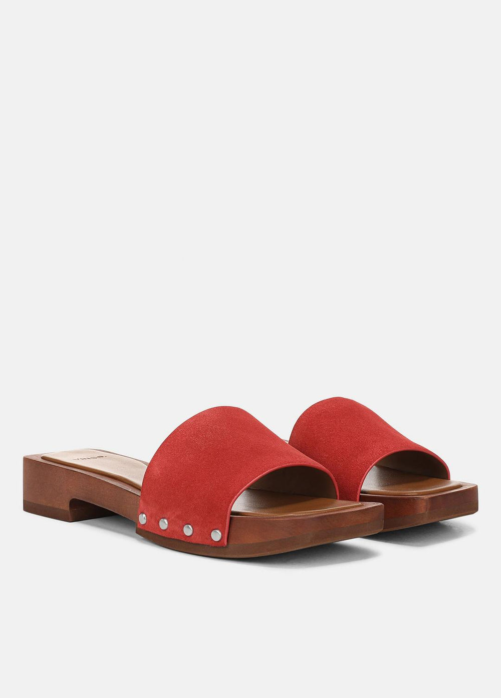 Barbara Leather Slide Sandal in Sandals | Vince US