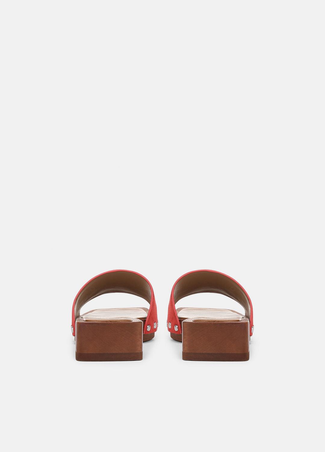 Barbara Leather Slide Sandal in Sandals | Vince US