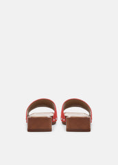 Barbara Leather Slide Sandal in Sandals | Vince US