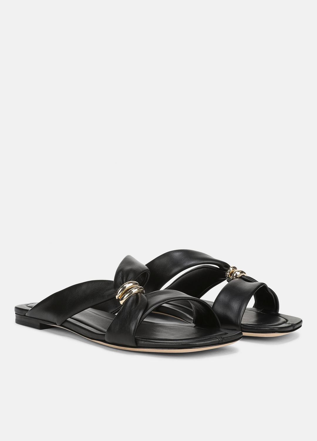 Vilma Leather Slide Sandal in Sandals | Vince Online