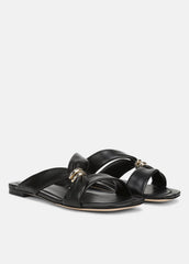 Vilma Leather Slide Sandal in Sandals | Vince Online