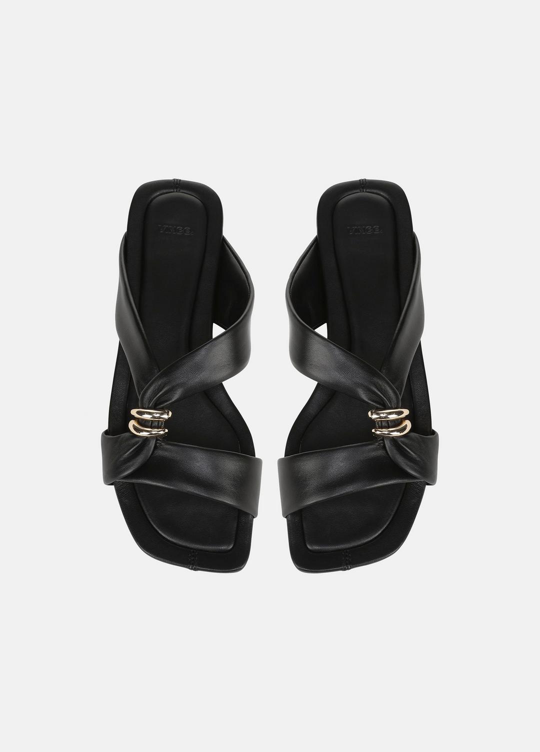 Vilma Leather Slide Sandal in Sandals | Vince Online