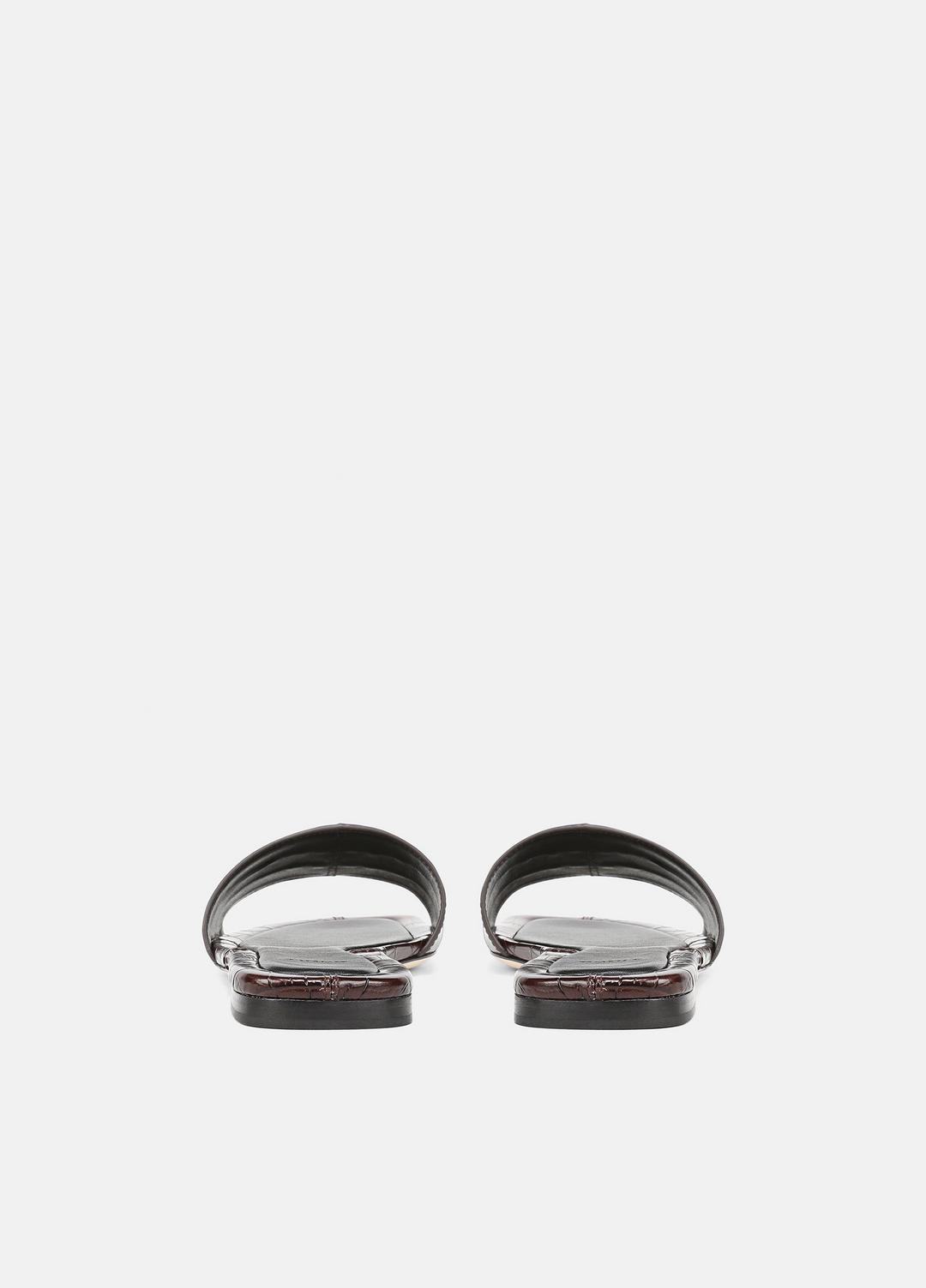 Valeria Croc-Embossed Leather Slide Sandal in Sandals | Vince near me