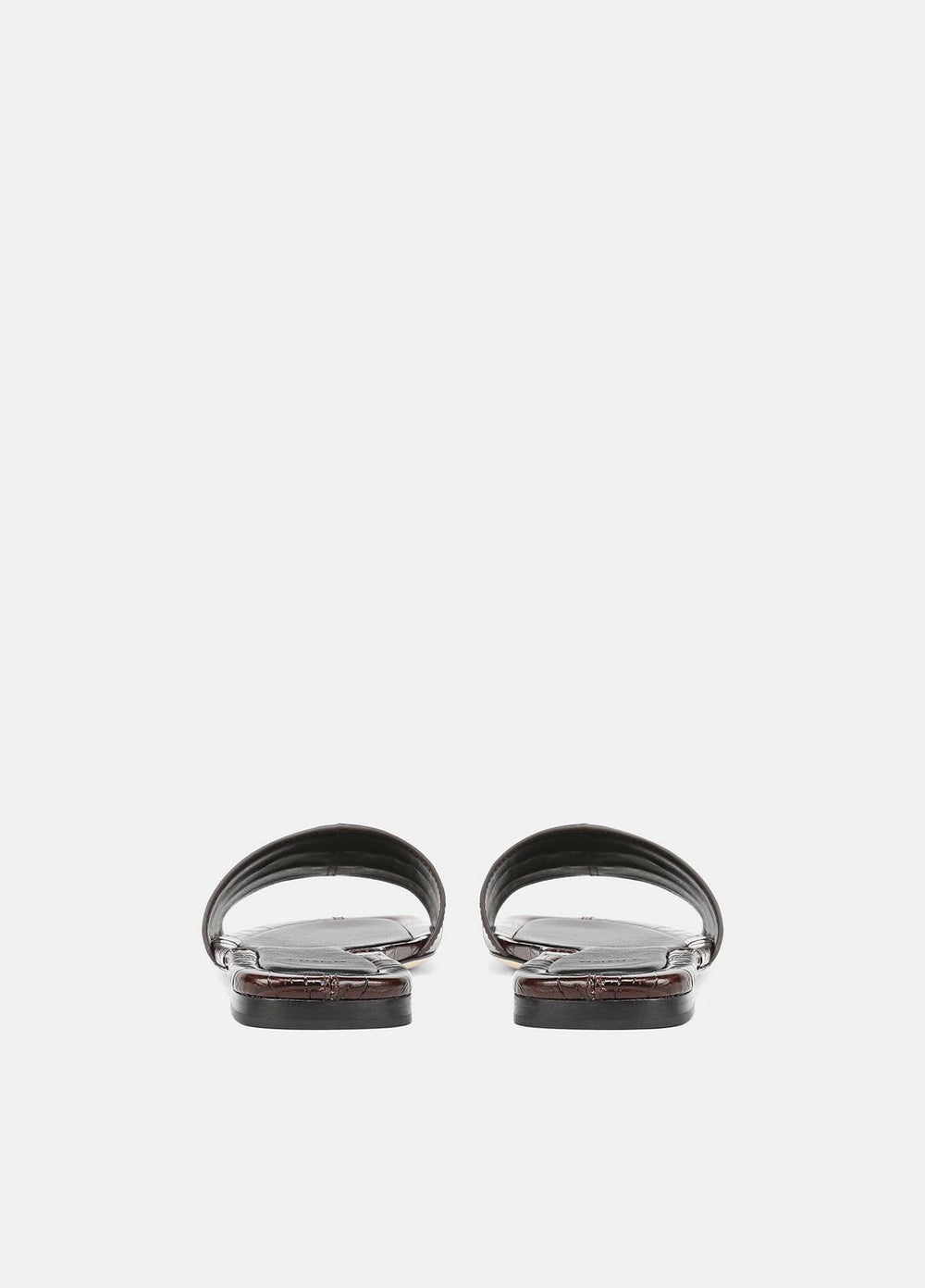 Valeria Croc-Embossed Leather Slide Sandal in Sandals | Vince near me