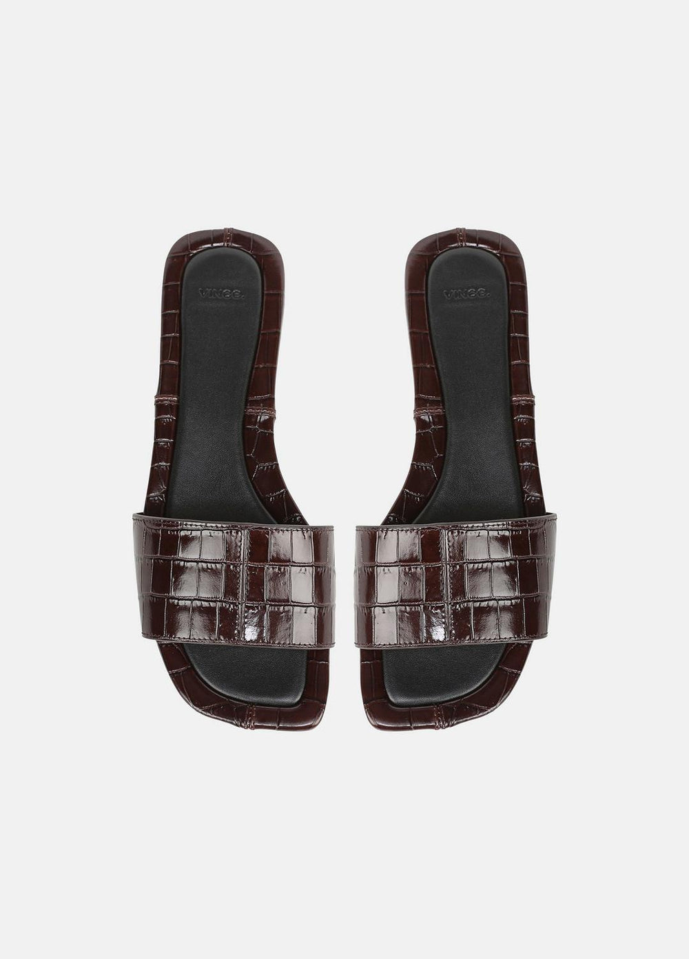 Valeria Croc-Embossed Leather Slide Sandal in Sandals | Vince near me
