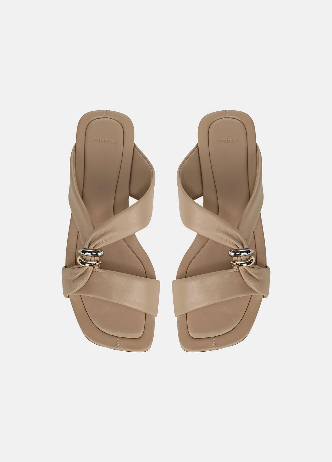 Vilma Leather Slide Sandal in Sandals | Vince outlet