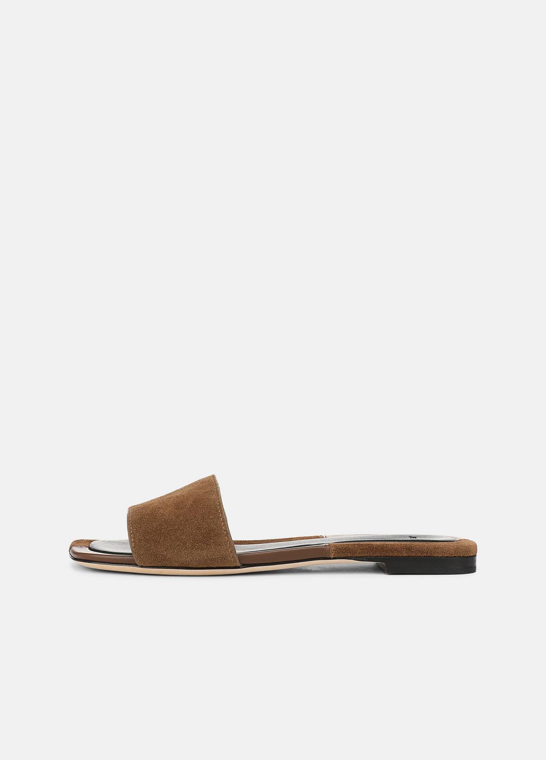 Valeria Leather & Suede Slide Sandal in Sandals | Vince on sale