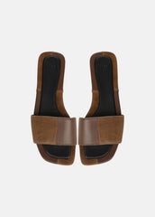 Valeria Leather & Suede Slide Sandal in Sandals | Vince on sale