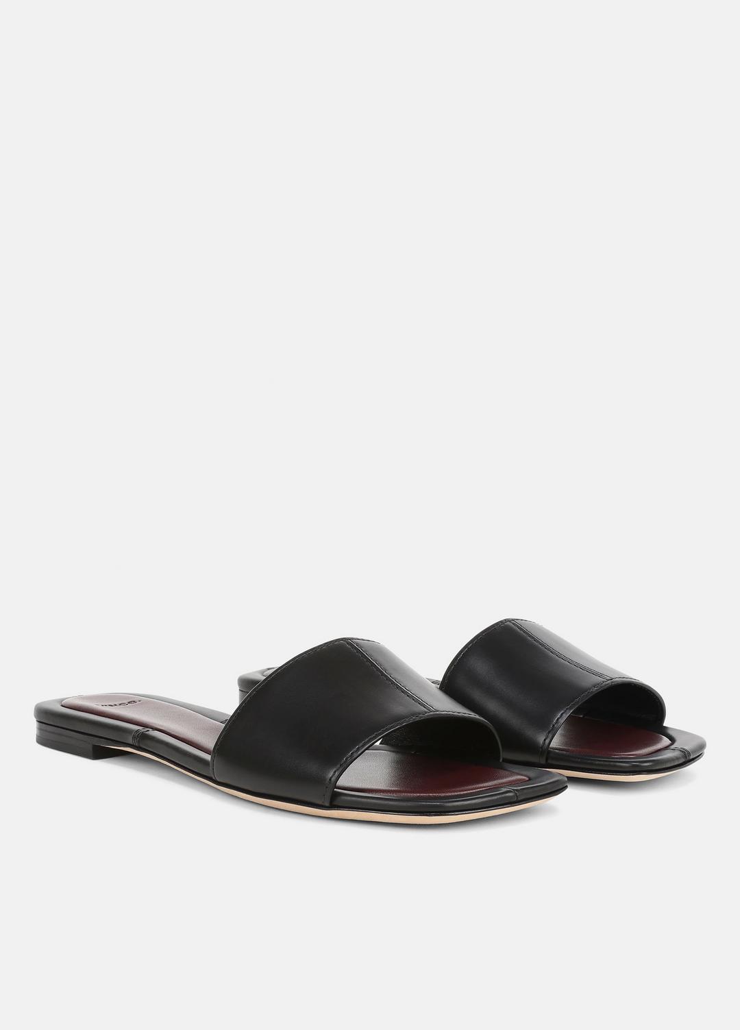 Valeria Leather Slide Sandal in Sandals | Vince discount