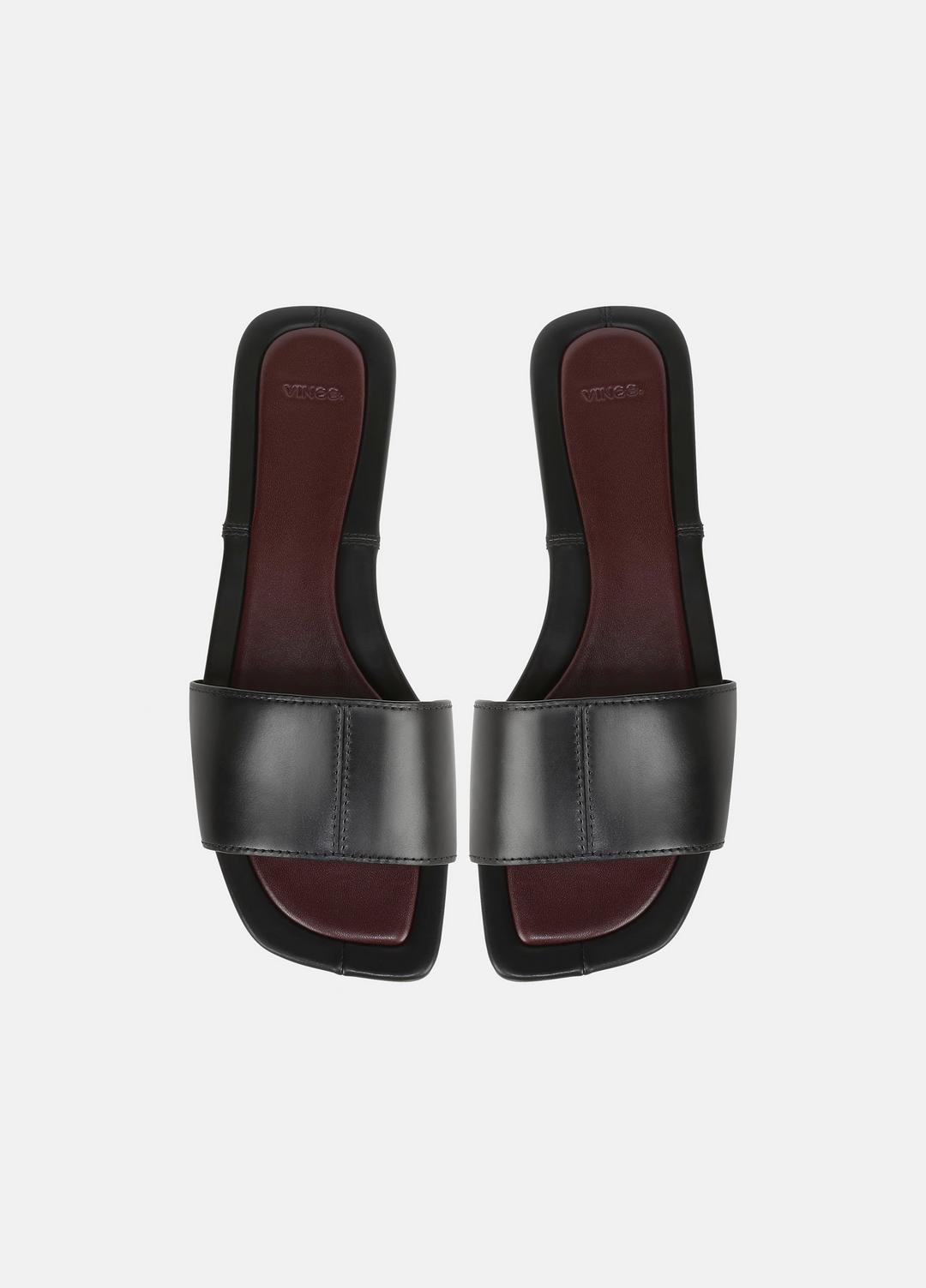 Valeria Leather Slide Sandal in Sandals | Vince discount