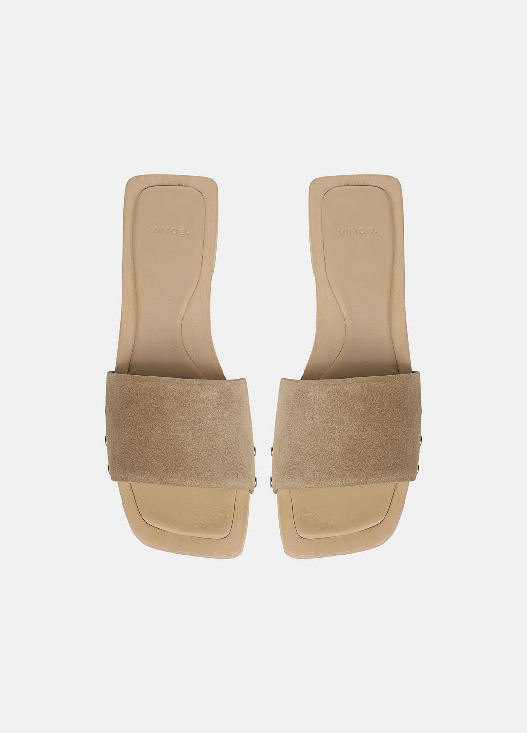 Barbara Suede Slide Sandal in Sandals | Vince near me