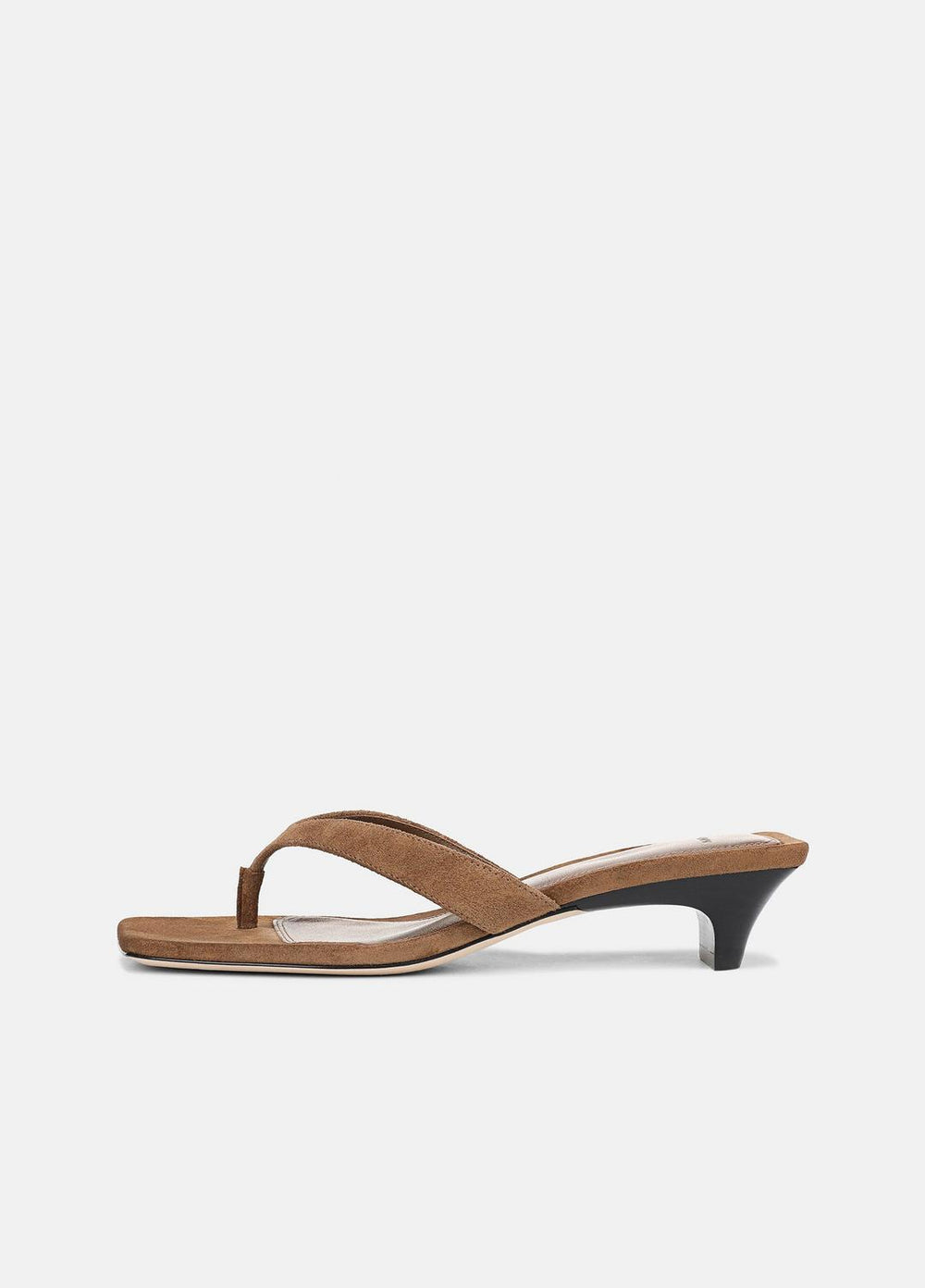 San Juan Suede Heeled Thong Sandal in Sandals | Vince US