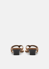 San Juan Suede Heeled Thong Sandal in Sandals | Vince US