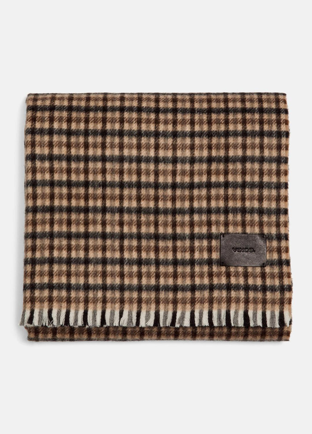 Gingham Wool-Cashmere Oversized Wrap in Scarves & Hats | Vince US