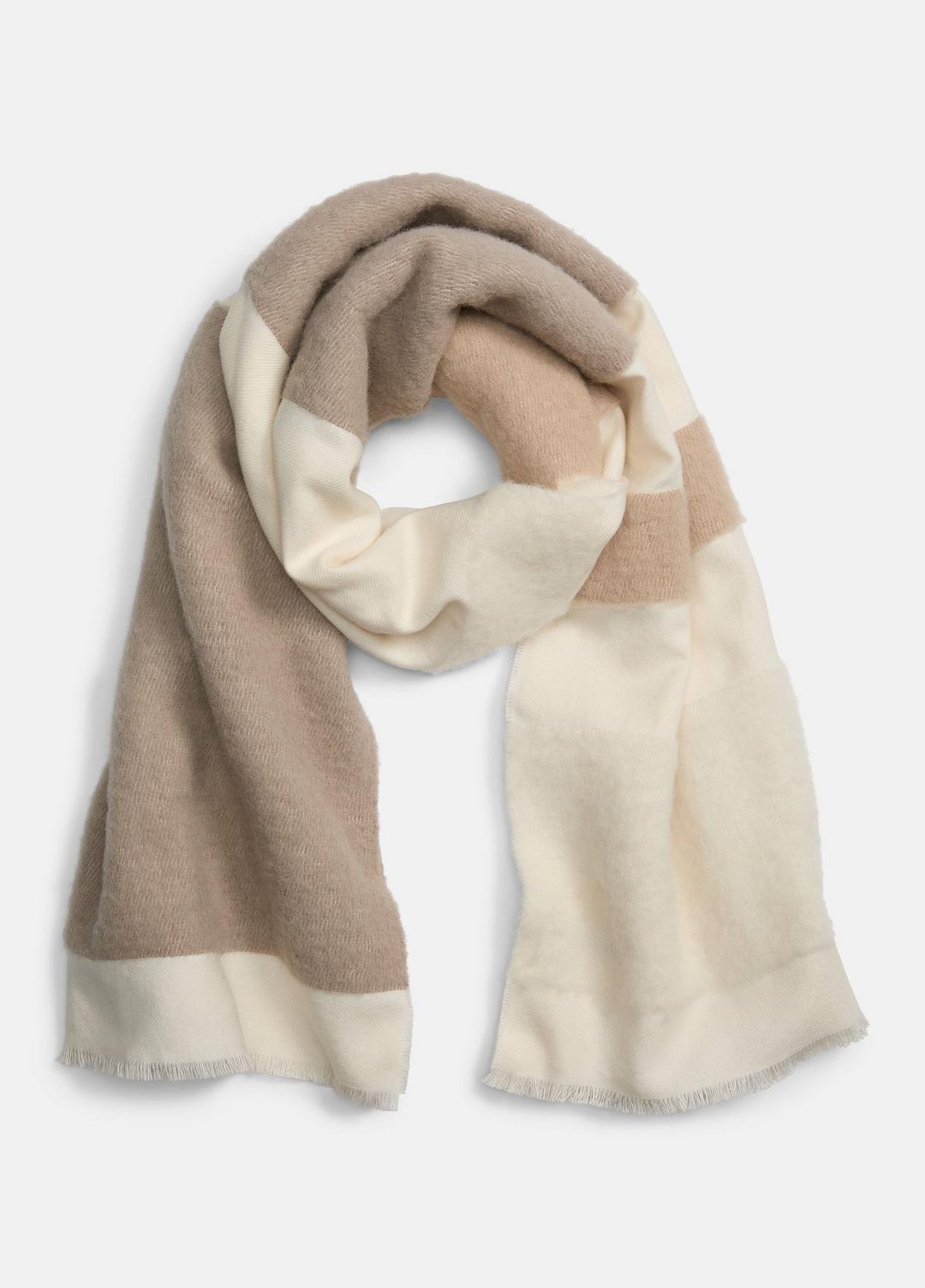 Brushed Alpaca-Blend Colorblock Scarf in Scarves & Hats | Vince on sale