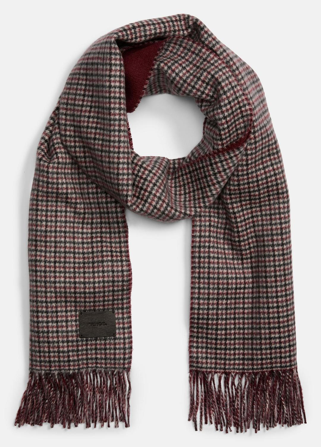 Micro-Houndstooth Cashmere Scarf in Scarves & Hats | Vince near me