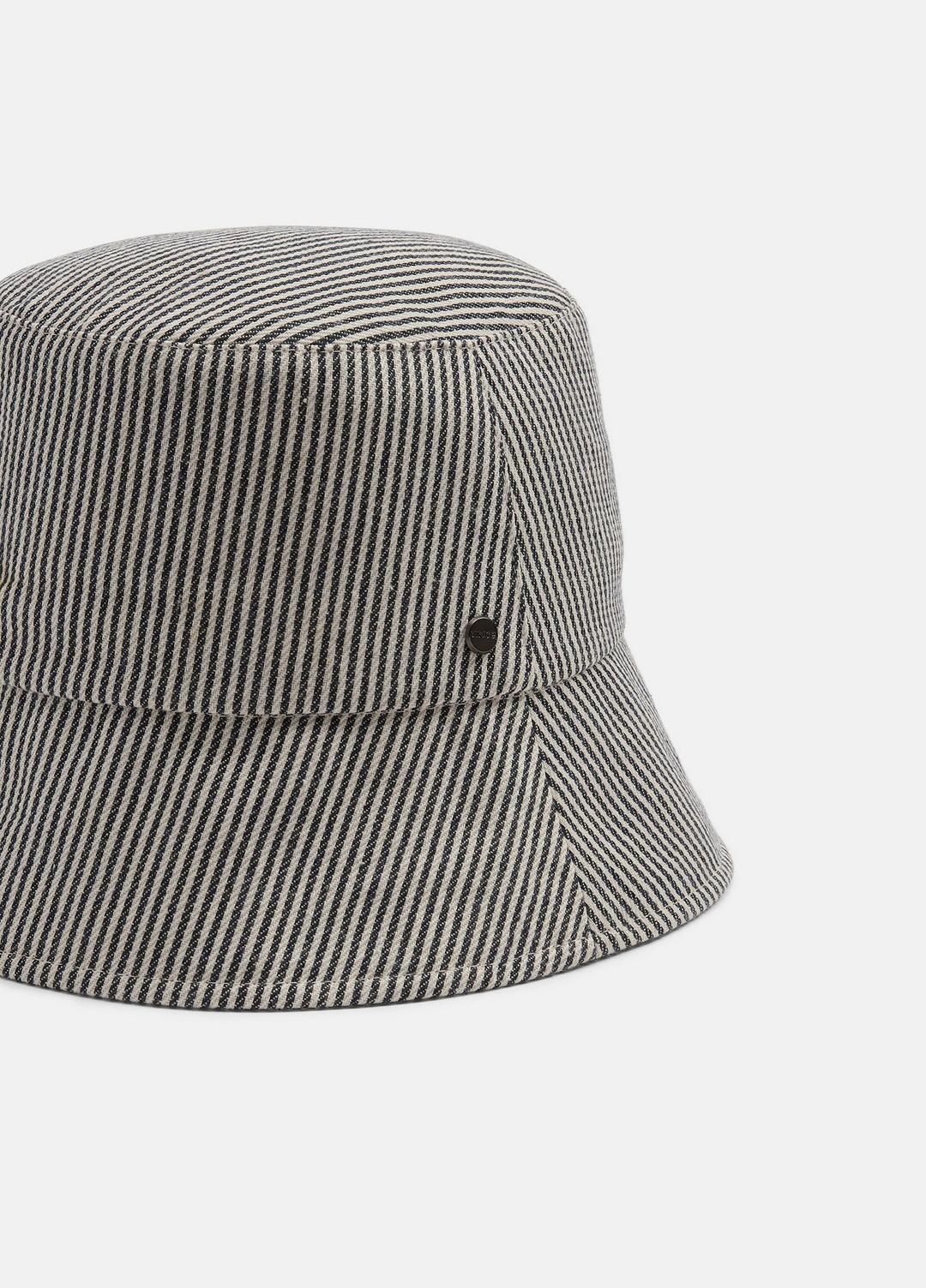 Stripe Cotton Canvas Bucket Hat in Scarves & Hats | Vince near me