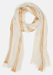 Border-Stripe Cashmere-Silk Satin Twill Scarf in Scarves & Hats | Vince near me