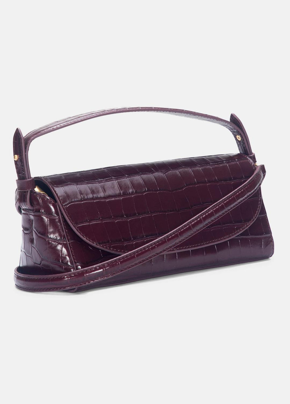Sabrina Croc-Embossed Leather Mini Top-Handle Bag in Handbags | Vince Online