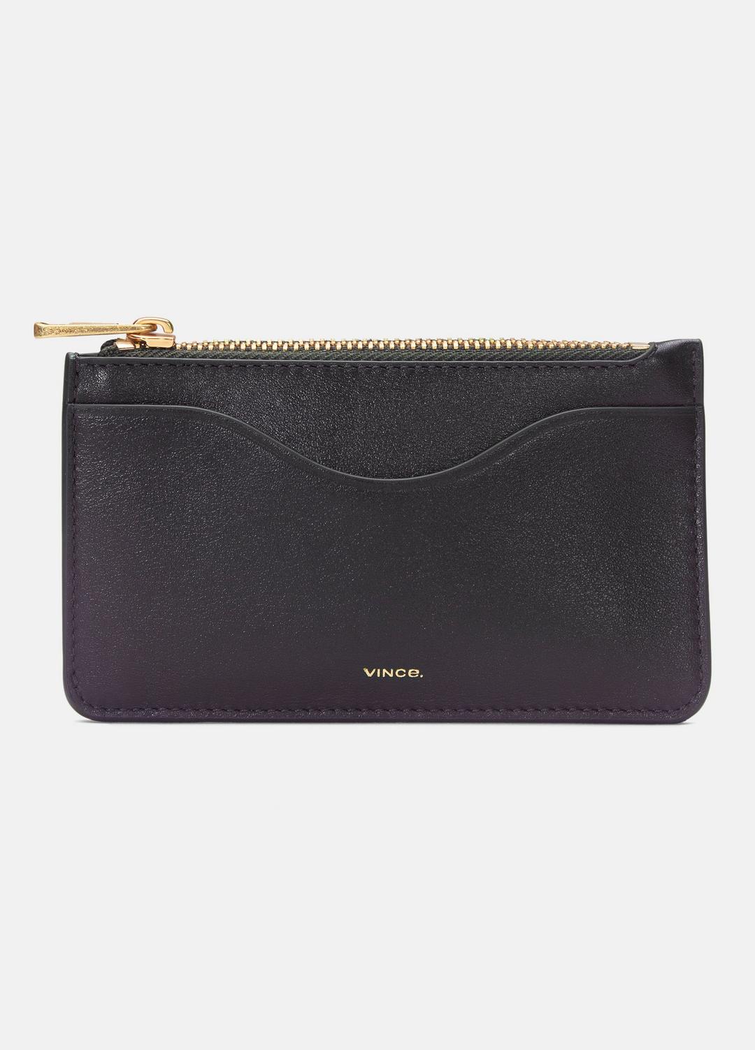 Leather Zip-Top Card Case in Handbags | Vince discount