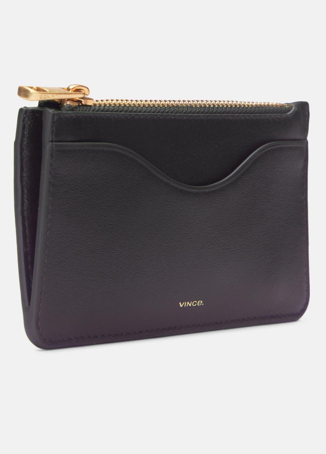 Leather Zip-Top Card Case in Handbags | Vince discount