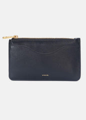 Leather Zip-Top Card Case in Handbags | Vince US