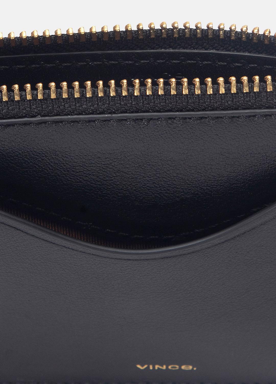 Leather Zip-Top Card Case in Handbags | Vince US