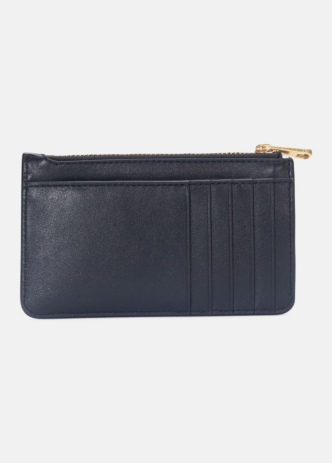 Leather Zip-Top Card Case in Handbags | Vince US