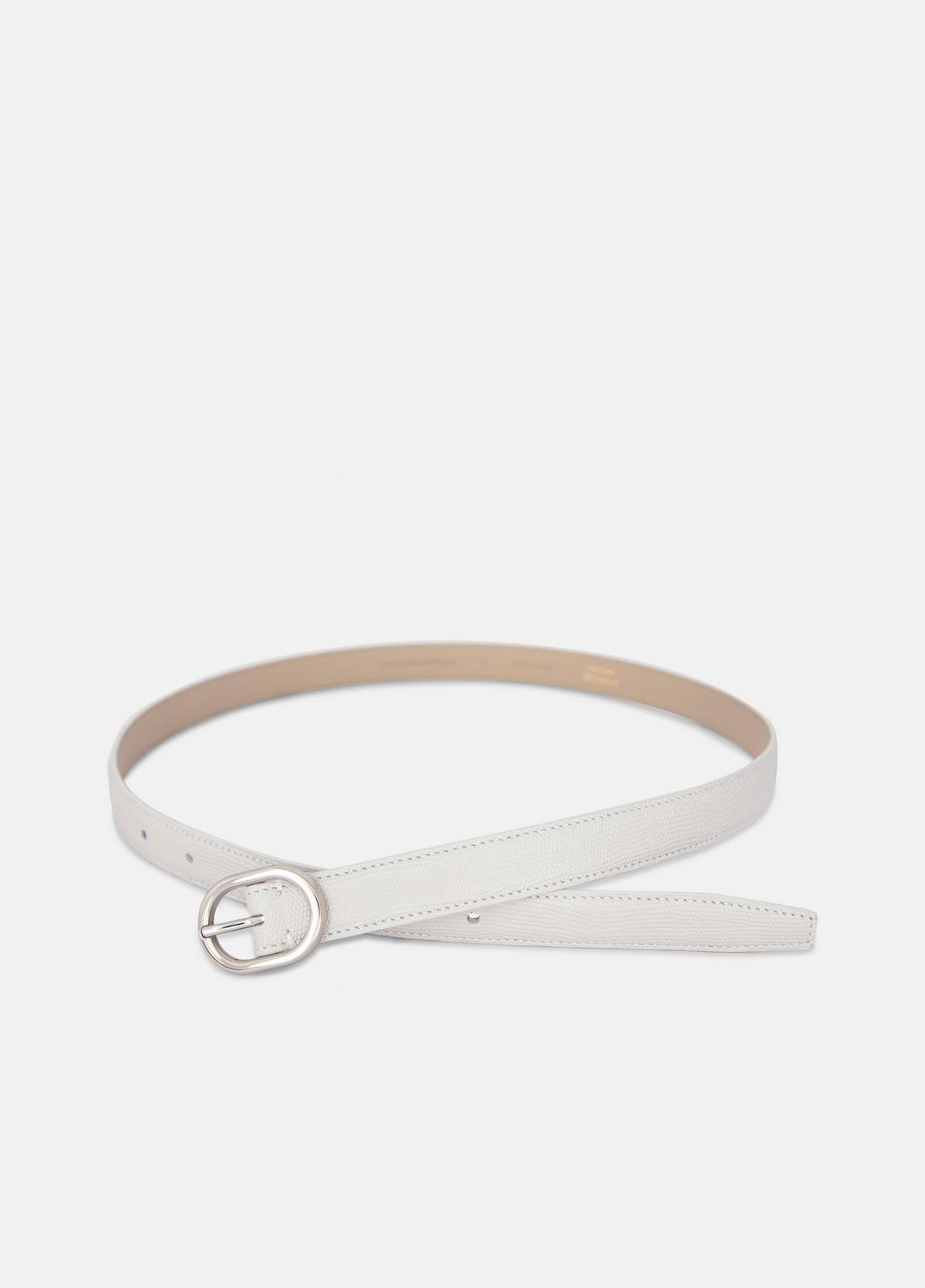 Women’s 20mm Stitched Lizard-Embossed Leather Belt in Belts | Vince US