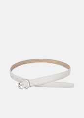 Women’s 20mm Stitched Lizard-Embossed Leather Belt in Belts | Vince US