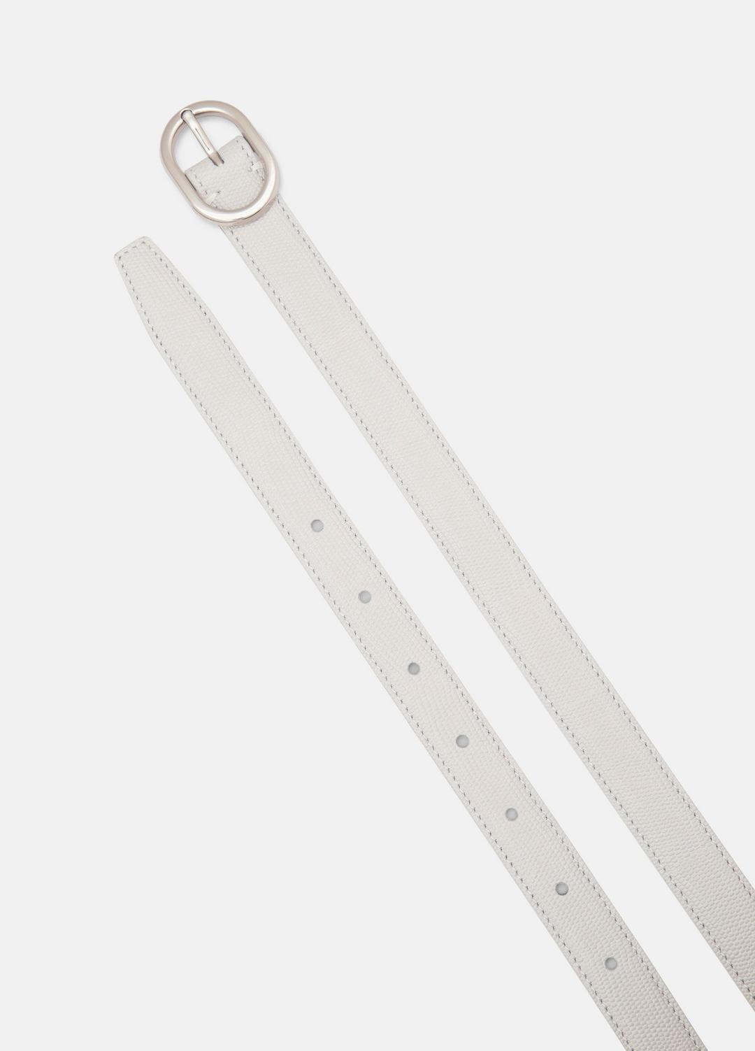 Women’s 20mm Stitched Lizard-Embossed Leather Belt in Belts | Vince US