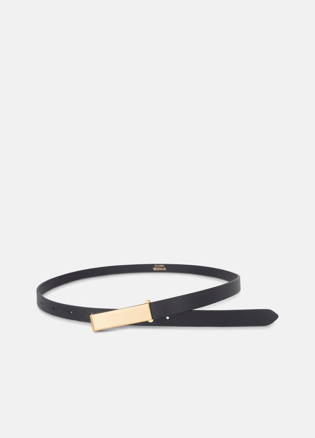Women's 15mm Elongated Plaque Leather Belt in Belts | Vince for sale