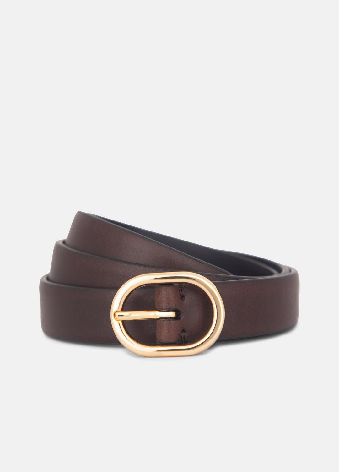 Women's 20mm Spazzolato Leather Belt in Belts | Vince US