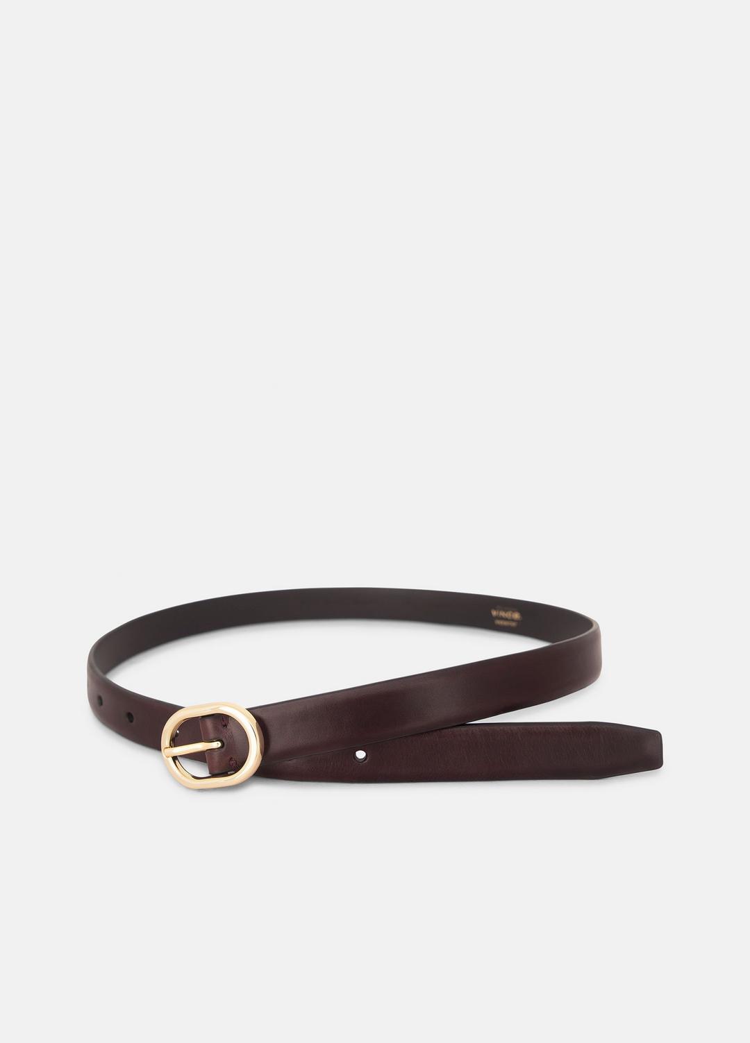 Women's 20mm Spazzolato Leather Belt in Belts | Vince US