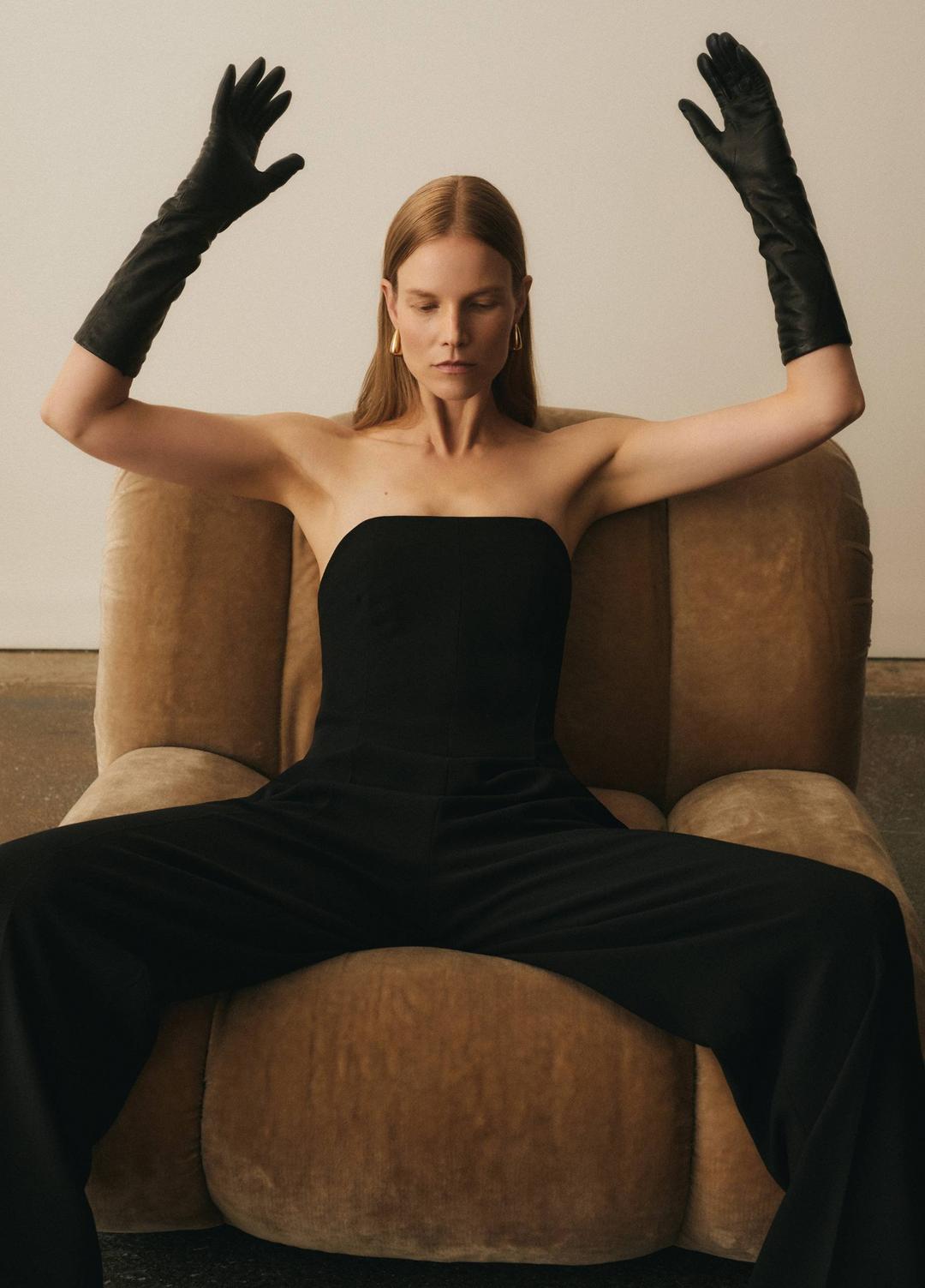 Cashmere-Lined Medium Leather Glove in Gloves | Vince outlet