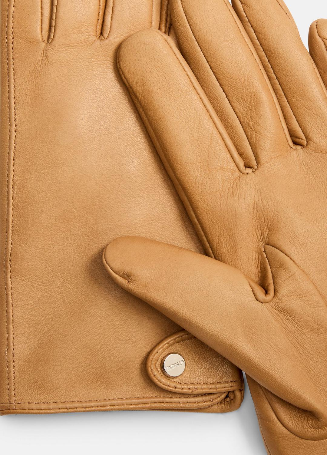 Cashmere-Lined Leather Snap Glove in Gloves | Vince sale