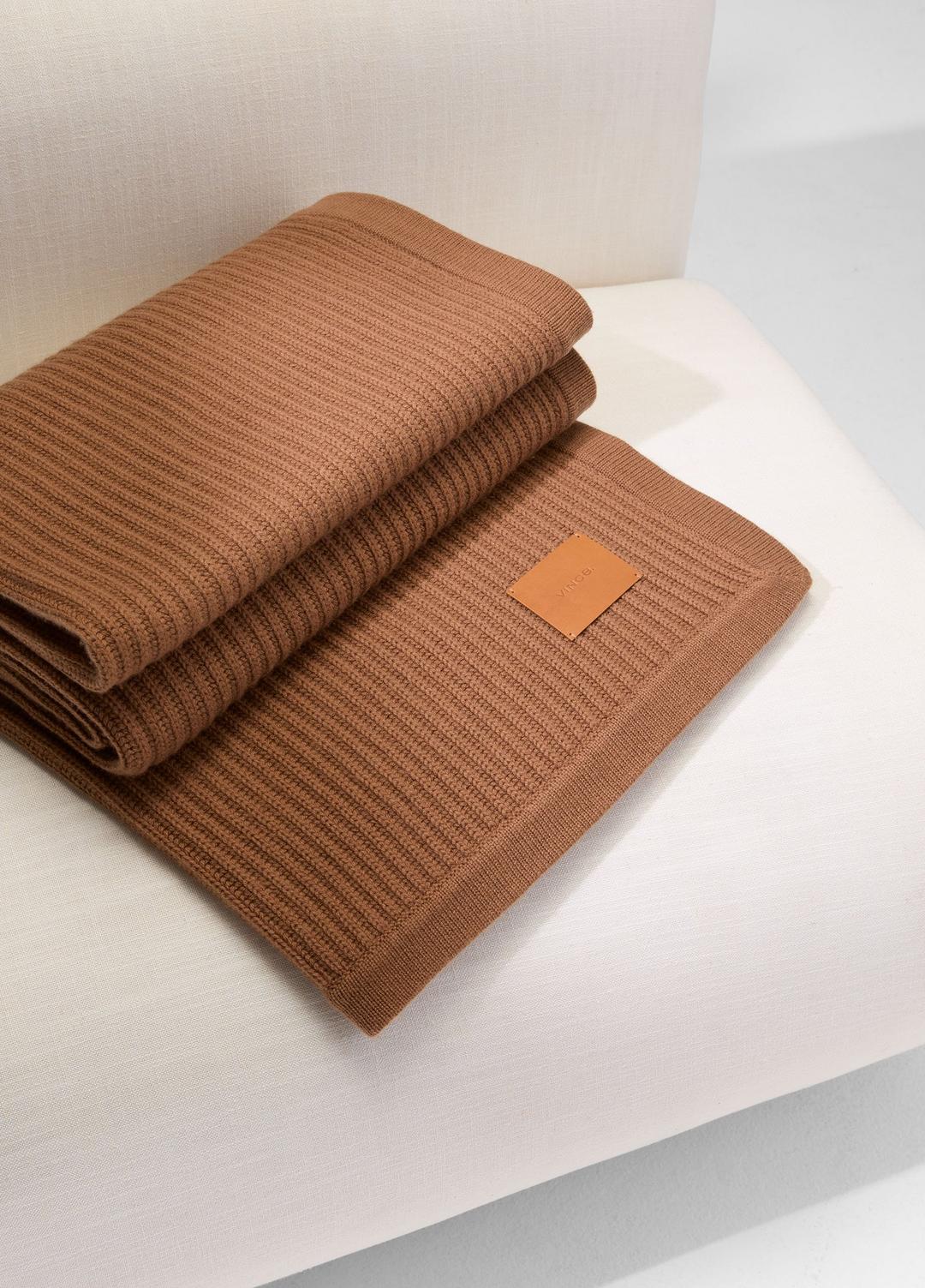 Wool and Cashmere Cardigan-Stitch Throw in Pillows & Blankets | Vince for sale