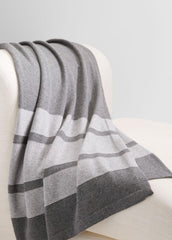 Cashmere Jersey Stripe Throw in Pillows & Blankets | Vince Online