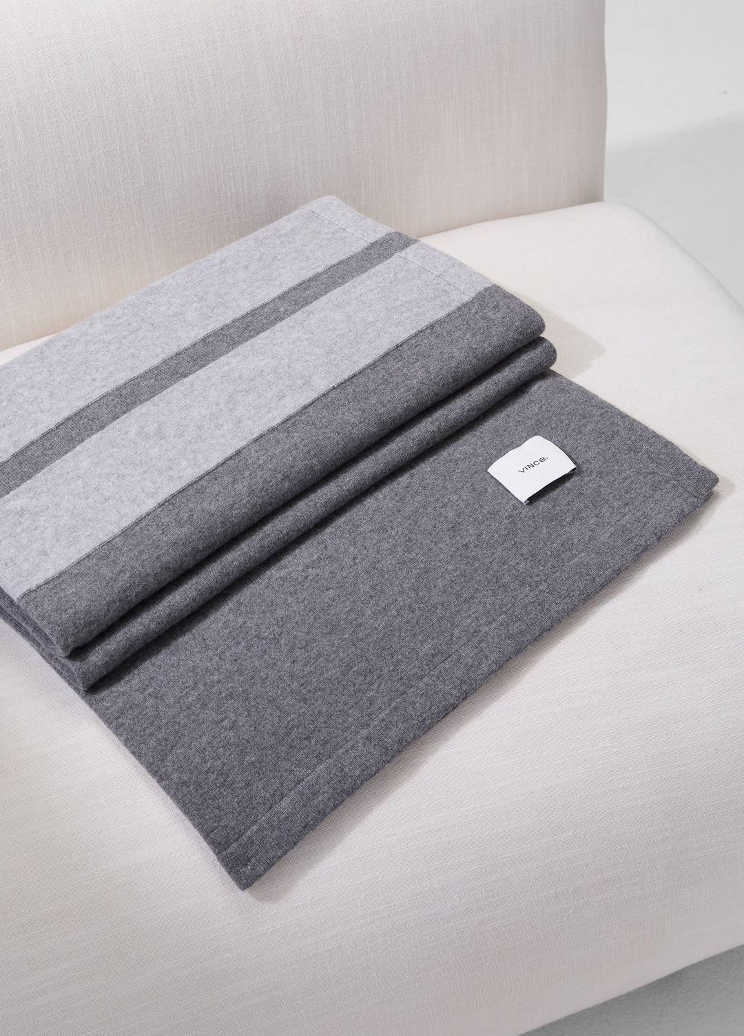 Cashmere Jersey Stripe Throw in Pillows & Blankets | Vince Online