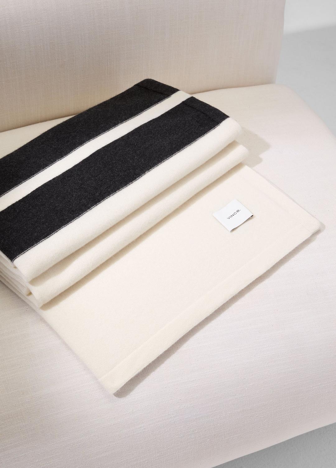 Cashmere Jersey Stripe Throw in Pillows & Blankets | Vince outlet