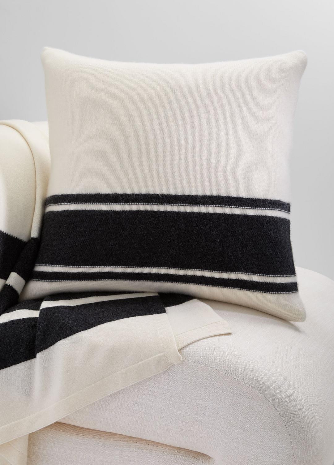 Cashmere Jersey Stripe Pillow in Pillows & Blankets | Vince Online