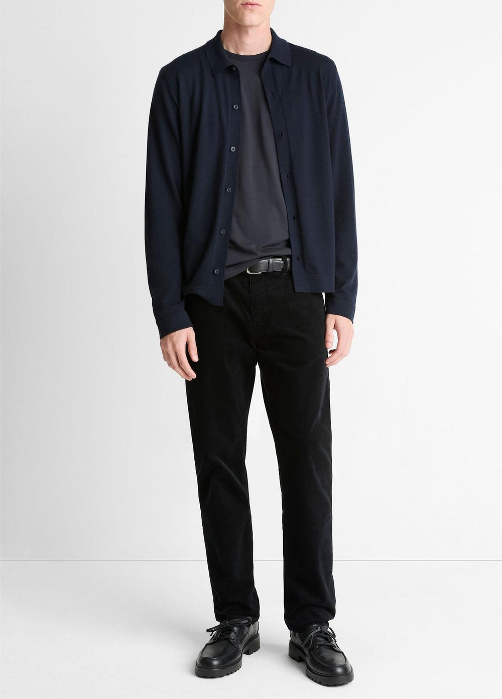 Featherweight Merino Wool-Cashmere Sweater Shirt in Long Sleeve | Vince sale