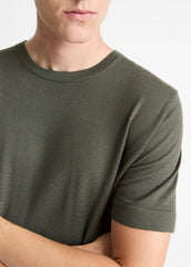 Featherweight Merino Wool-Cashmere Short-Sleeve Sweater in Short Sleeve | Vince for sale