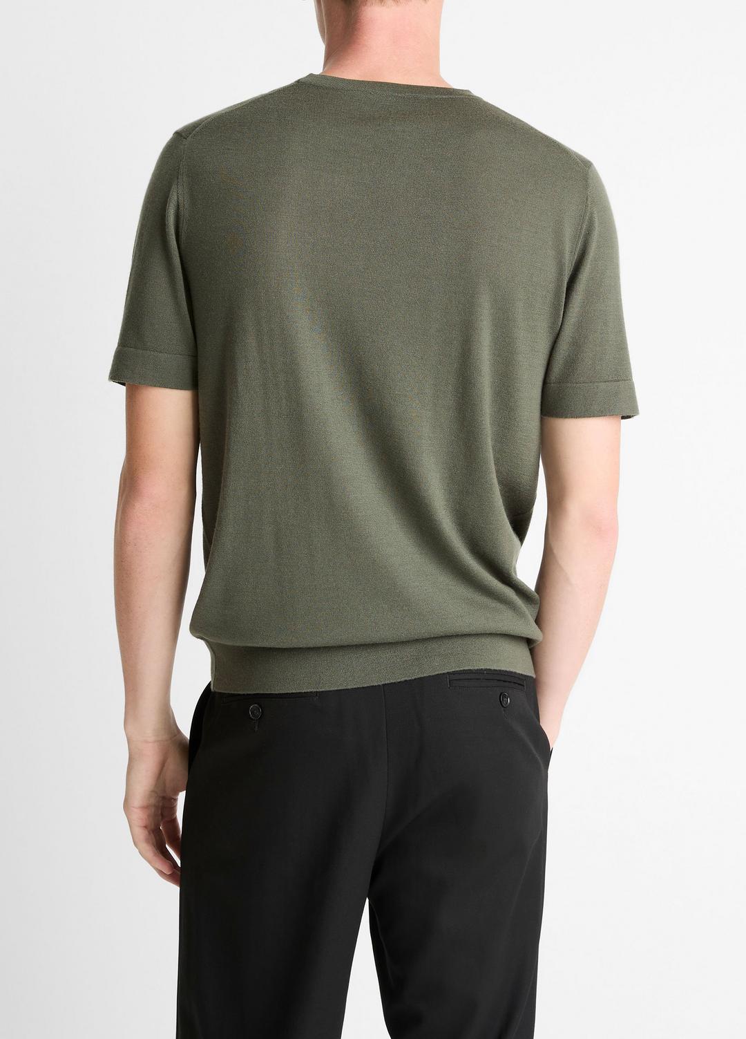 Featherweight Merino Wool-Cashmere Short-Sleeve Sweater in Short Sleeve | Vince for sale