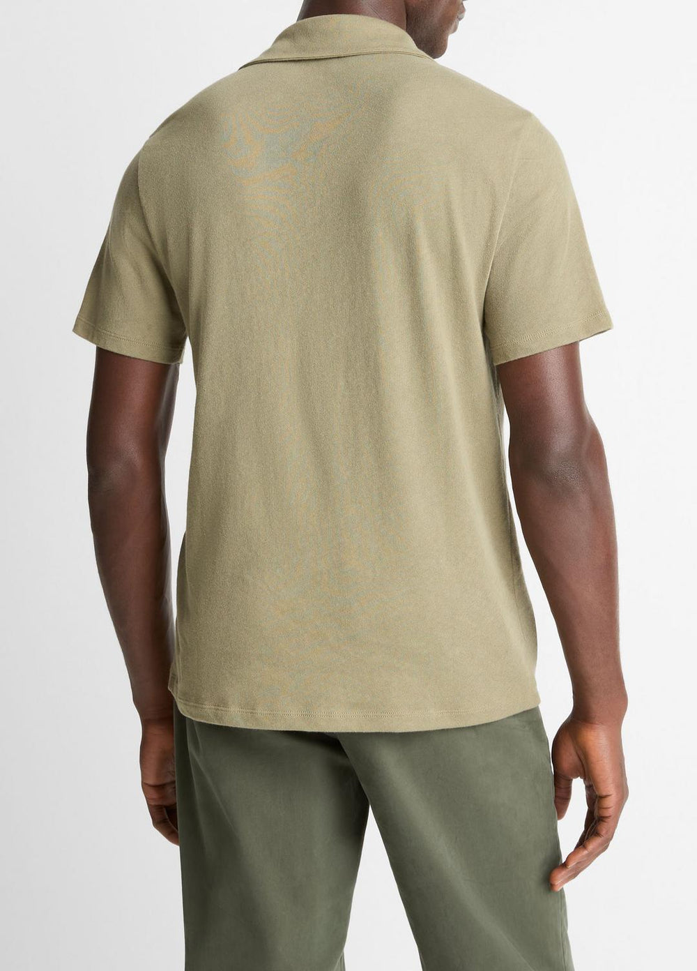 Cotton Johnny-Collar Polo Shirt in Henleys & Polos | Vince near me
