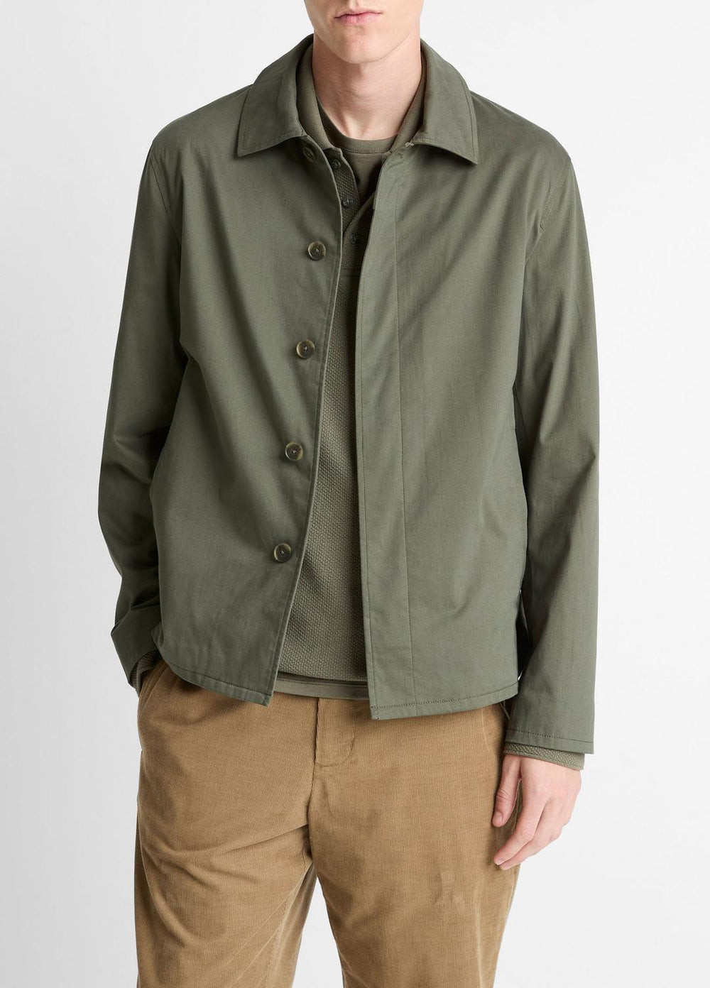 Italian Peached Stretch-Cotton Jacket in Jackets | Vince sale