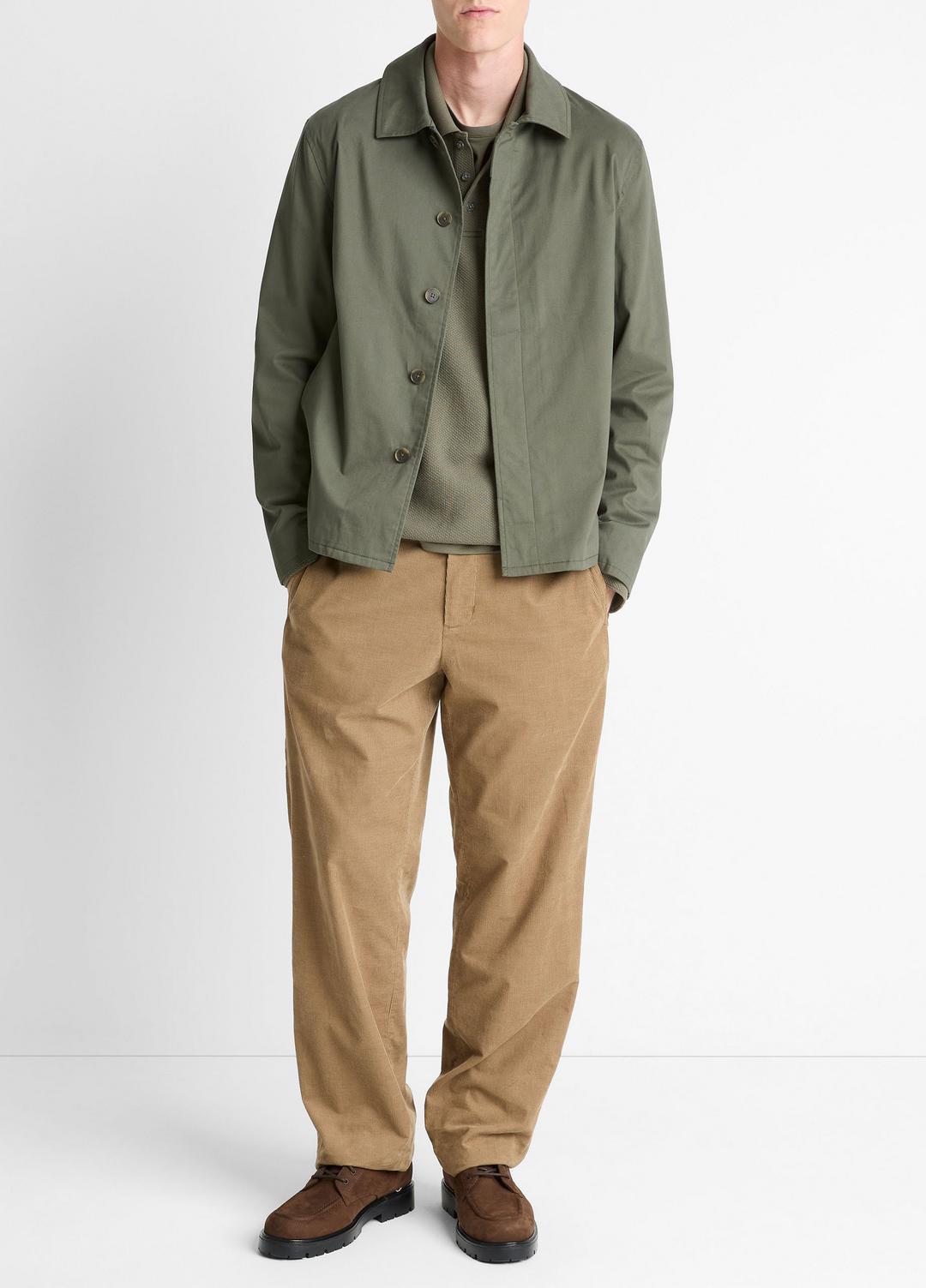 Italian Peached Stretch-Cotton Jacket in Jackets | Vince sale