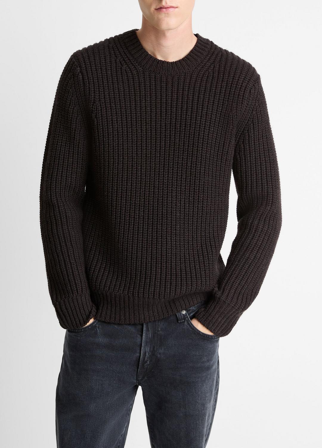 Utility Shaker Merino Wool Sweater in Crew Neck | Vince Online