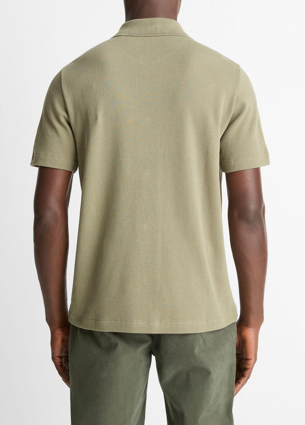 Jacquard-Knit Cotton Short-Sleeve Button-Front Shirt in Short Sleeve | Vince outlet