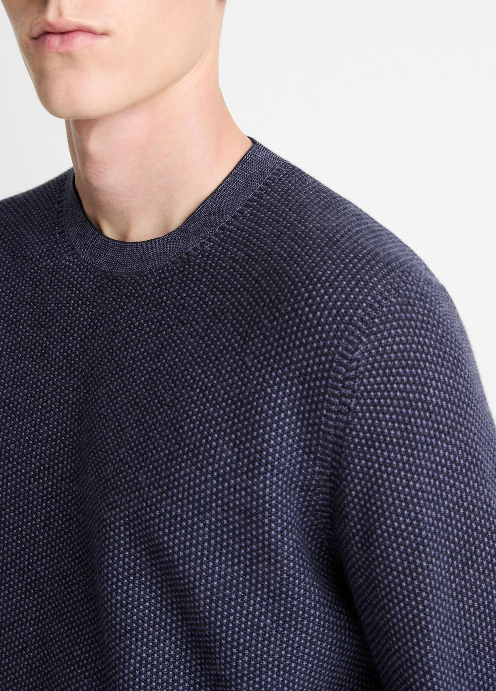 Geo-Jacquard Wool-Blend Crew Neck Sweater in Crew Neck | Vince sale
